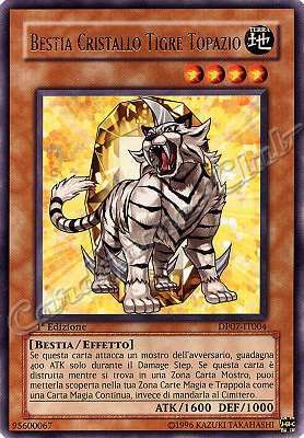 DP07-IT004 Bestia Cristallo Tigre Topazio rara 1a Edizione (IT) -GOOD-