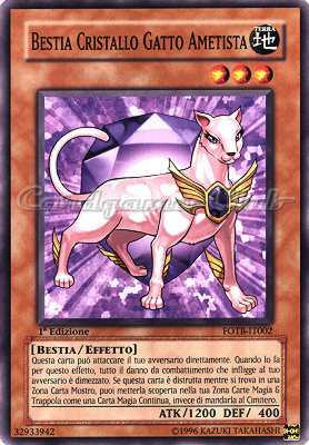 FOTB-IT002 Bestia Cristallo Gatto Ametista comune 1a Edizione (IT) -NEAR MINT-