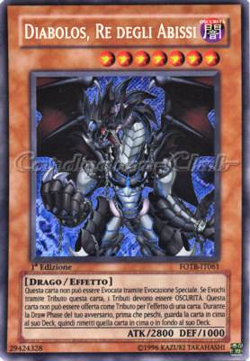 FOTB-IT061 Diabolos, Re degli Abissi rara segreta 1a Edizione (IT) -NEAR MINT-
