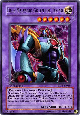 GLAS-IT039 Eroe Malvagio Golem del Tuono ultra rara 1a Edizione (IT) -NEAR MINT-