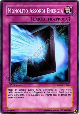 GLAS-IT075 Monolito Assorbi-Energia super rara 1a Edizione (IT) -NEAR MINT-