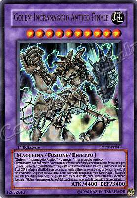 LODT-IT043 Golem-Ingranaggio Antico Finale ultra rara 1a Edizione (IT) -NEAR MINT-