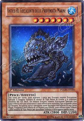 PTDN-IT034 Antico Re Coelacanth delle Profondita' Marine ultra rara 1a Edizione (IT) -NEAR MINT-