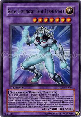 STON-IT036 Neos Luminoso Eroe Elementale ultra rara 1a Edizione (IT) -NEAR MINT-