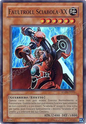 ANPR-IT035 Faultroll Sciabola-XX super rara Unlimited (IT) -NEAR MINT-