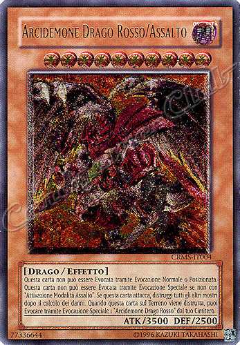 CRMS-IT004 Arcidemone Drago Rosso/Assalto rara ultimate Unlimited (IT) -NEAR MINT-