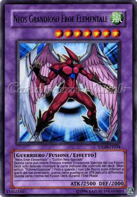 STON-IT034 Neos Grandioso Eroe Elementale ultra rara Unlimited (IT) -NEAR MINT-