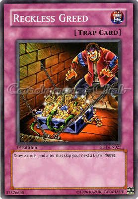 SD1-EN025 Reckless Greed comune 1st edition -NEAR MINT-