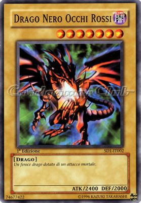 SD1-IT002 Drago Nero Occhi Rossi comune 1a Edizione (IT) -NEAR MINT-