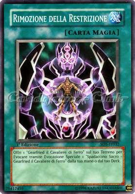 SD5-IT032 Rimozione della Restrizione comune 1a Edizione (IT) -NEAR MINT-