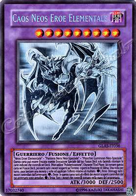 GLAS-IT036 Caos Neos Eroe Elementale rara segreta Unlimited (IT) -NEAR MINT-