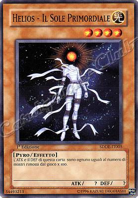 SDDE-IT005 Helios-Il Sole Primordiale comune 1a Edizione (IT) -NEAR MINT-