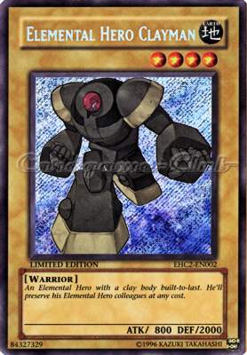 EHC2-EN002 Elemental Hero Clayman rara segreta Limited Edition (EN) -NEAR MINT-