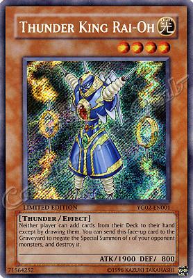 YG02-EN001 Thunder King Rai-Oh rara segreta Limited Edition (EN) -NEAR MINT-