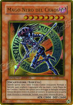GLD1-IT016 Mago Nero del Chaos rara oro Edizione Limitata (IT) -NEAR MINT-