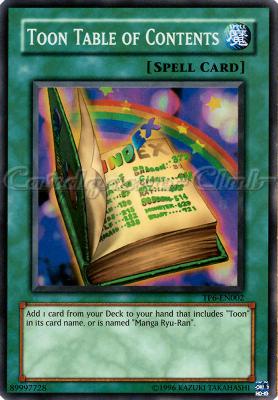 TP6-EN002 Toon Table of Contents super rara (EN) -NEAR MINT-