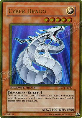 GLD1-IT022 Cyber Drago rara oro Edizione Limitata (IT) -NEAR MINT-