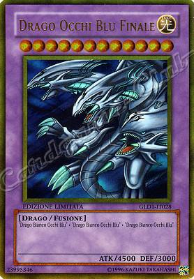 GLD1-IT028 Drago Occhi Blu Finale rara oro Edizione Limitata (IT) -NEAR MINT-