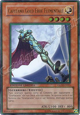 GLD2-IT025 Capitano Gold Eroe Elementale rara oro Edizione Limitata (IT) -NEAR MINT-