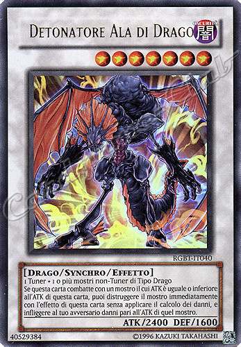 RGBT-IT040 Detonatore Ala di Drago ultra rara Unlimited (IT) -NEAR MINT-