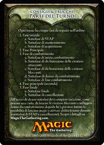 2 / 9 Consigli e Trucchi: Parti del Turno comune -NEAR MINT-