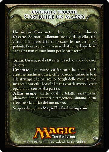 5 / 9 Consigli e Trucchi: Costruire un Mazzo comune -NEAR MINT-