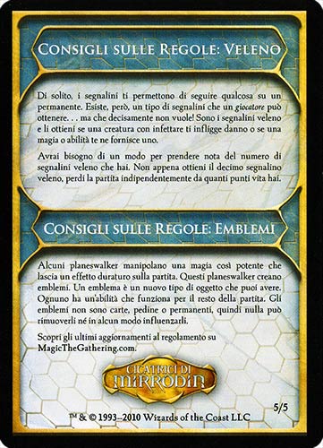 5 / 5 Consigli sulle Regole: Veleno comune -NEAR MINT-