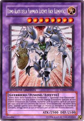 CT03-IT004 Uomo Alato Della Fiammata Lucente Eroe Elementale rara segreta Edizione Limitata (IT) -NEAR MINT-