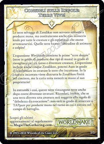 3 / 5 Consigli sulle Regole: Terre Vive! comune -NEAR MINT-