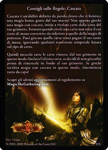 2 / 3 Consigli sulle Regole: Cascata comune -NEAR MINT-