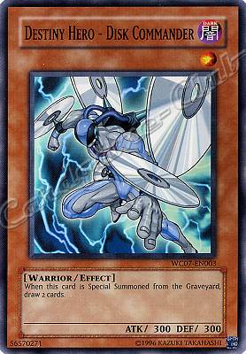 WC07-EN003 Destiny Hero-Disk Commander super rara (EN) -NEAR MINT-