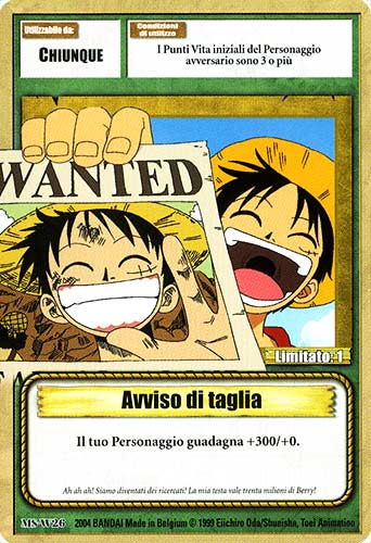 MS-W26 Avviso di taglia comune -NEAR MINT-