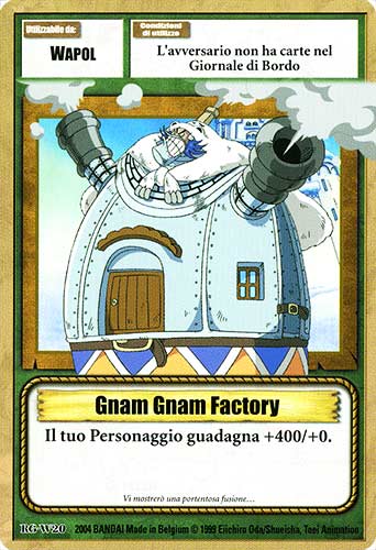 RG-W20 Gnam Gnam Factory comune -NEAR MINT-