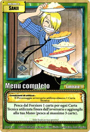 JO-W10 Menu' completo comune -NEAR MINT-