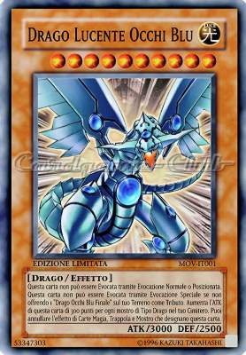 MOV-IT001 Drago Lucente Occhi Blu super rara Edizione Limitata (IT)  -GOOD-