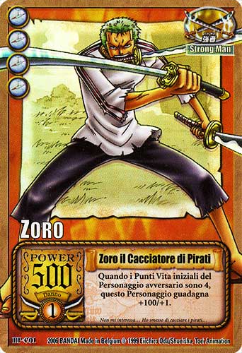 BP-C01 Zoro il Cacciatore di Pirati rara foil -NEAR MINT-