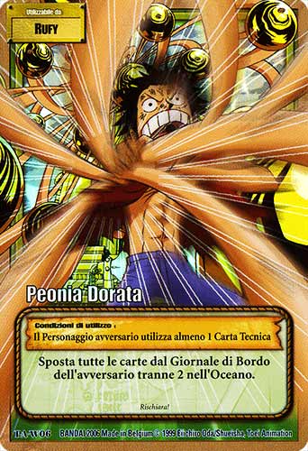 PA-W06 Peonia Dorata rara foil -NEAR MINT-