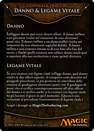 05 / 15 Danno & Legame Vitale comune -NEAR MINT-