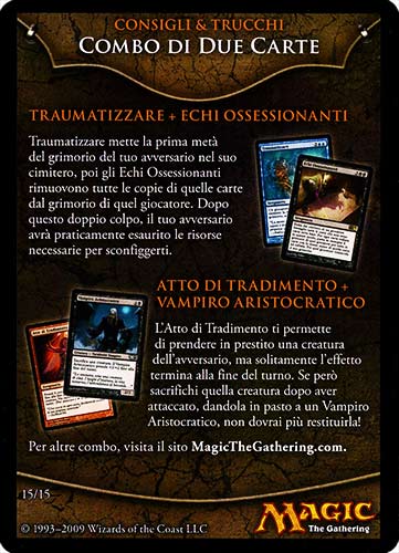 15 / 15 Combo di Due Carte comune -NEAR MINT-