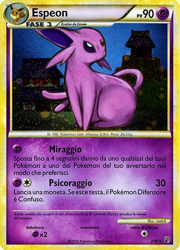 02 / 90 Espeon rara foil (IT) -NEAR MINT-