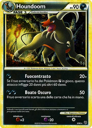 05 / 90 Houndoom rara foil (IT) -NEAR MINT-