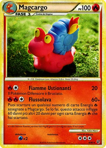 06 / 90 Magcargo rara foil (IT) -NEAR MINT-