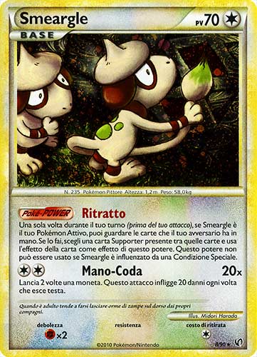 08 / 90 Smeargle rara foil (IT) -PLAYED-