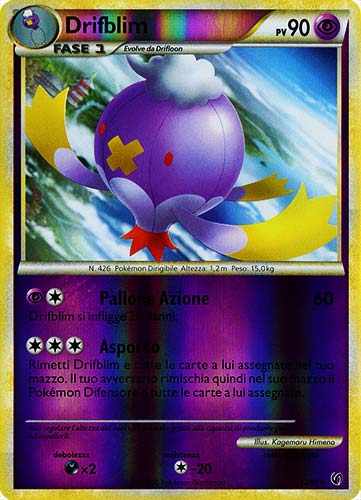 12 / 90 Drifblim rara foil reverse (IT)  -PLAYED-