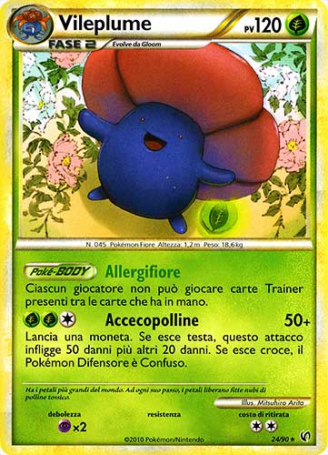 24 / 90 Vileplume rara (IT) -NEAR MINT-