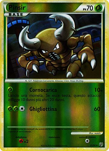 32 / 90 Pinsir non comune foil reverse (IT) -NEAR MINT-