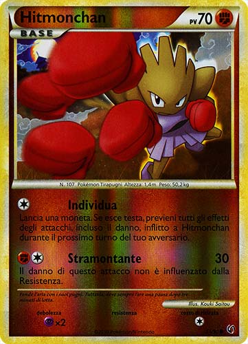 51 / 90 Hitmonchan comune foil reverse (IT) -NEAR MINT-