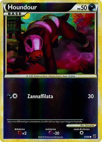 53 / 90 Houndour comune foil reverse (IT) -NEAR MINT-