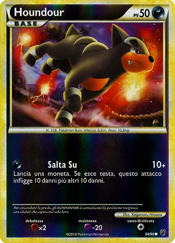 54 / 90 Houndour comune foil reverse (IT) -NEAR MINT-
