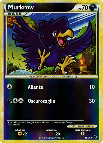 59 / 90 Murkrow comune foil reverse (IT) -NEAR MINT-